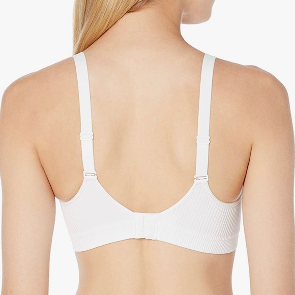 Hanes Perfect Coverage ComfortFlex Fit Wirefree Bra G260 in White Rib - Picture 2 of 16